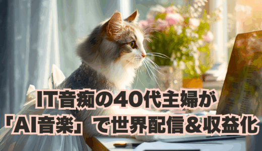 【正直口コミ】生成AIの学校「飛翔」は怪しい？AIアレルギーの40代主婦が『AI音楽』で世界配信＆収益化できた理由